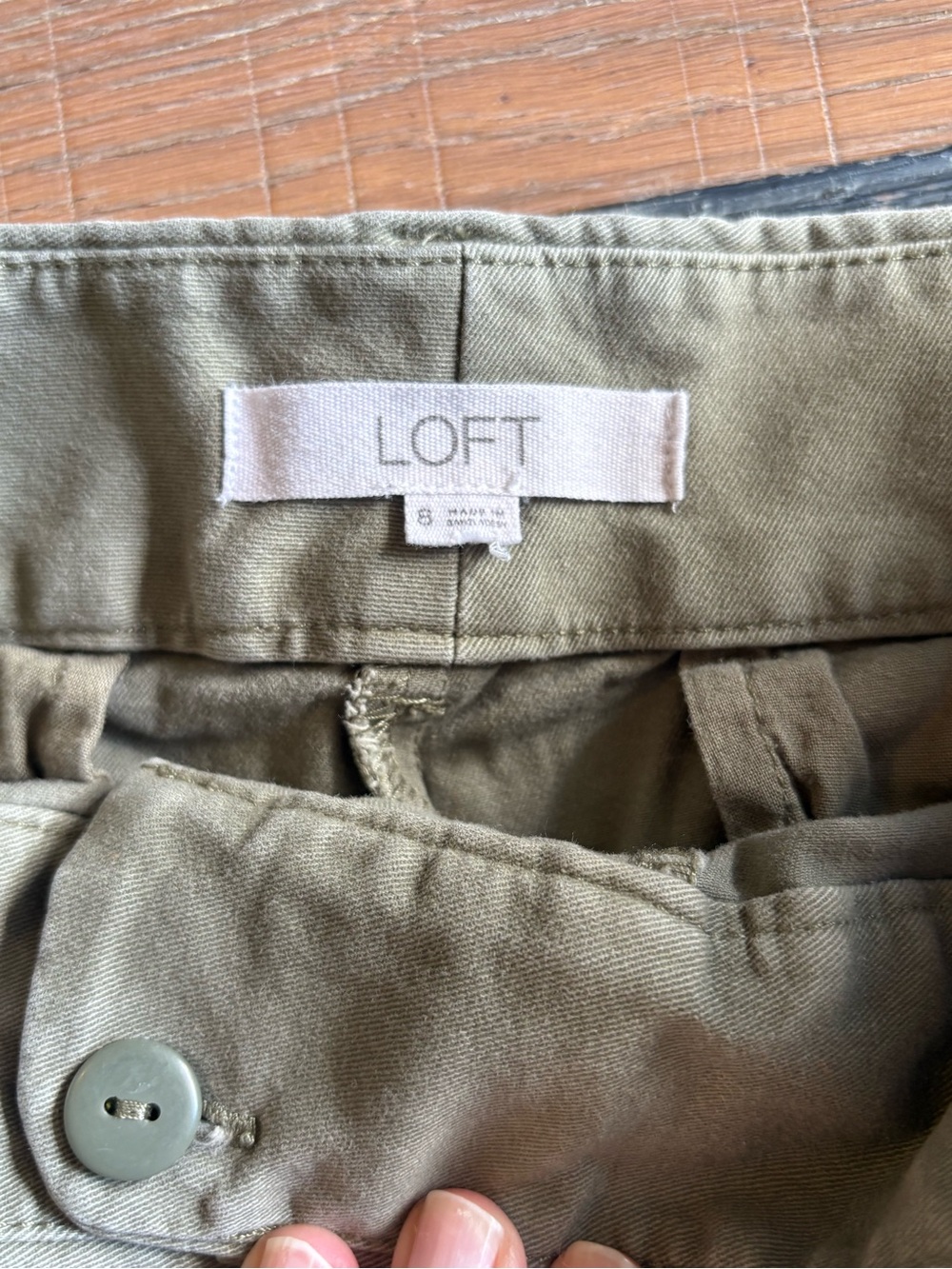 LOFT Women's Shorts Set in White, Blue, and Olive - Picture 9 of 11